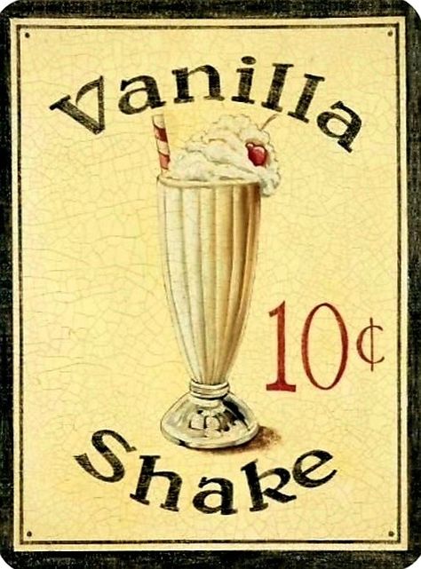 Retro Diner Decor, Malt Shop, Diner Sign, Typography Design Inspiration, Cafe Posters, Diner Decor, Dog Wall Decor, Vanilla Shake, Retro Diner