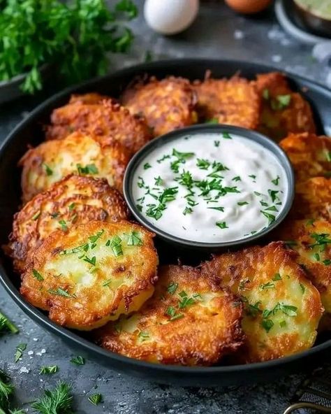 Valerie Bertinelli Recipes, Potato Fritters Recipe, Nigella Lawson Recipes, Gordon Ramsay Recipe, Meat Sauce Recipes, Potato Fritters, Easy Recipes For Beginners, Valerie Bertinelli, Jamie Oliver Recipes