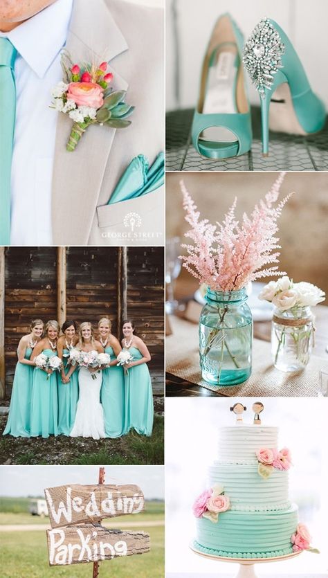 Color agua marina April Wedding Colors, 2016 Wedding Trends, Wedding Color Scheme, Wedding Themes Spring, Limpet Shell, Blue Weddings, Aqua Wedding, April Wedding, Spring Wedding Colors