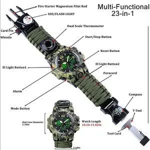 Accessories | 23in1 Survival Military Digital Watch Mens Tactical Multifunctional | Poshmark New Gadgets For Men, Military Tactical Watches, Tactical Watch, Army Colors, Outdoor Gadgets, Army Watches, Survival Bracelet, Military Tactical, Waterproof Watch