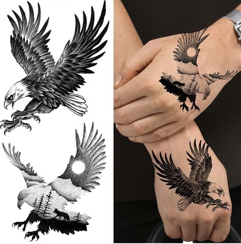 Feminine Eagle Tattoo, Eagle Tattoo For Women, Forearm Tattoo Girl, Tattoos Animals, Finger Tattoo For Women, Eagle Tattoo, Pet Tiger, Hand Tattoos For Guys, Tattoo Feminina