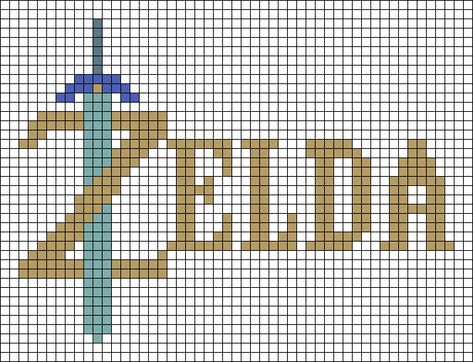 Zelda Alpha Pattern, Link Pixel Art, Small Alpha Patterns, Zelda Logo, Zelda Pattern, Small Crochet Gifts, Bead Loom Designs, Diy Perler Bead Crafts, Money Making Crafts