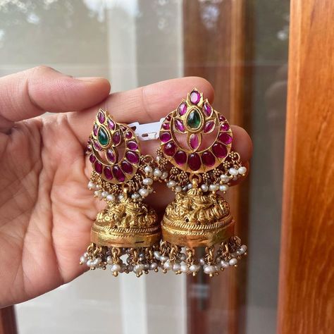 Kundan Earrings Jhumkas, Gold Jumkas Antiques, Gold Plated Silver Jewellery Indian, Jumkas Antiques, Gold Jumkas, 22k Gold Temple Jewelry Jhumkas With Tilla, Formal Temple Jewelry Jhumkas With Tilla Details, Gold Plated Tilla Jhumkas Temple Jewelry, Gold-plated Temple Jewelry Jhumkas