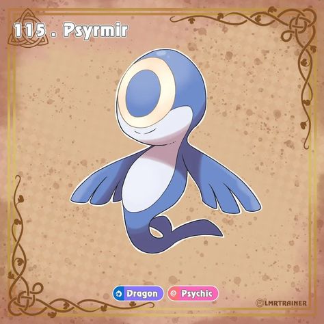 Luan Resende on Instagram: “115. PSYRMIR, Psionic Wyrmling Pokémon. TYPE: Dragon / Psychic. GENDER: 50% Male 50% Female. HP: 35 ATK: 50 DEF: 45 SP.ATK: 75 SP.DEF: 65…��” Pokémon Dragon, Dragon Pokemon, Dragon Type Fakemon, Fire Type Fakemon, Normal Type Fakemon, Pokemon Original, Pokemon Gigantamax Fakemon, Fakemon Psychic Type, Dragon Type Pokemon