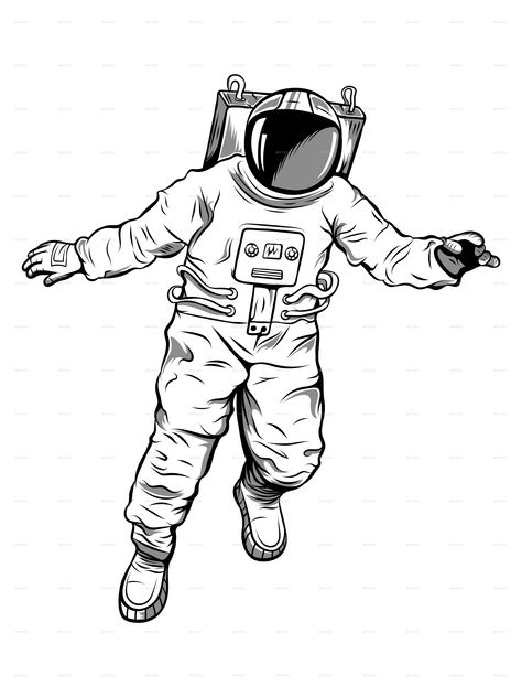 Floating Astronaut Illustration #Floating, #Astronaut, #Illustration Floating Astronaut, Astronaut Drawing, Astronaut Illustration, Astronaut Suit, Space Drawings, Astronaut Art, Space Suit, Banner Design, Line Drawing