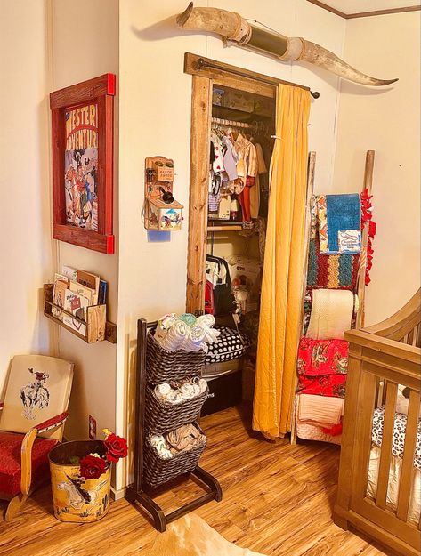 Western Playroom Ideas, Vintage Cowgirl Decor, Vintage Cowgirl Nursery, Vintage Cowboy Decor, Western Playroom, Western Toddler Girl Room, Toddler Cowboy Room, Old Western Nursery, Country Boy Nursery