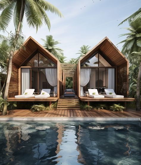 Cottage House Designs, Property Business, Detail Arsitektur, Resort Architecture, Rest House, Bamboo House, Resort Design, Barndominium Ideas Floor Plans, Beach House Design