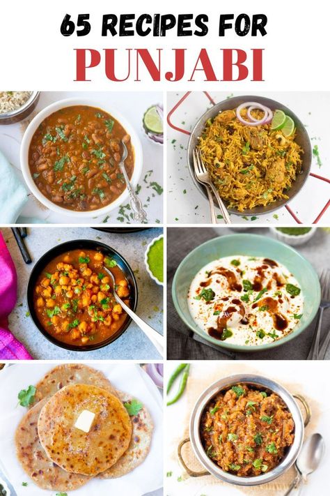 collection of best punjabi recipes Northern Indian Recipes, Punjabi Food Recipes, Punjabi Dishes, State Recipes, Punjabi Recipes, Nashta Recipe, East Indian Food, Healthy Food Chart, Chole Bhature