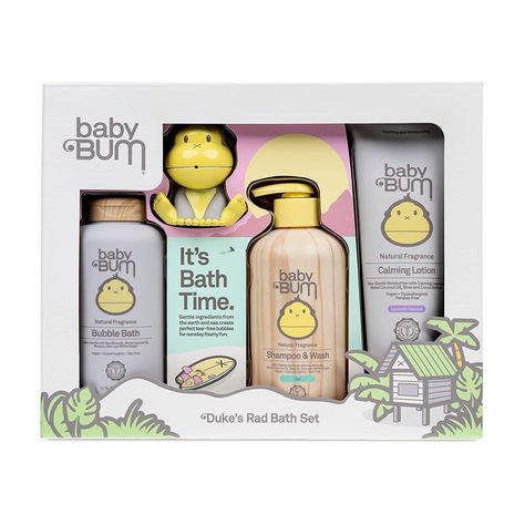 AmazonSmile : Baby Bum Duke’s Rad Bath Set | Full Size Bath Essentials 4-Piece Gift Set with Toy for Sensitive Skin with Nourishing Coconut Oil | Natural and Coconut Lavender Fragrance | Gluten Free and Vegan : Baby Penyimpanan Makeup, Baby Products Packaging, Bath Gift Set, Lavender Fragrance, Baby Bath Time, Bath Time Fun, Bath Gift, Bath Essentials, Bath Set