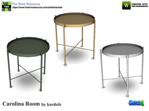 The Sims 4 Cc Side Table, The Sims Recourse Sims 4, Sims 4 Cc Side Table, Sims 4 Side Table, Carolina Room, Sims4 Furniture, Round Living Room Table, Sim4 Cc, Sims 4 City Living