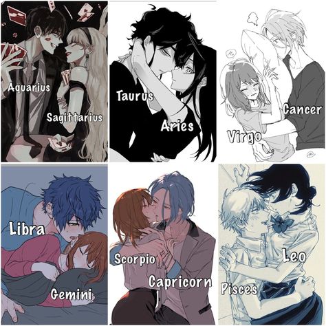 Leo X Aries Ship Drawing, Anime Zodiac Signs Couples, Disney Zodiac, Zodiac Signs Couples, Zodiac Circle, Zodiac Signs Pictures, Dragon Zodiac, Scorpio And Capricorn, Aries Zodiac Facts