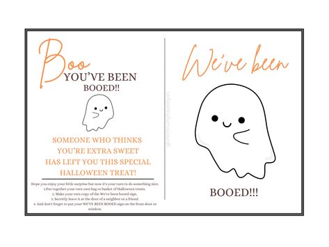 You've Been Booed Printable Free, You've Been Booed Ideas, You've Been Booed Free Printable, You Have Been Booed, You've Been Booed Printable, Secret Pal Gifts, Youve Been Bood, Booed Printable, Been Booed