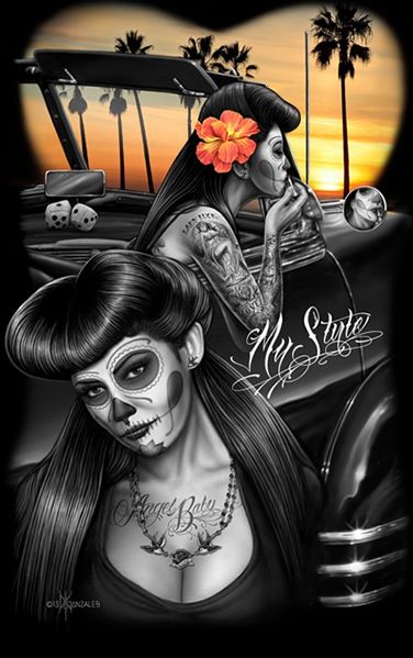 David Gonzales Arte Chicano Drawing, Latina Art, David Gonzalez, Chola Girl, Chicano Love, Drawing Patterns, Latino Art, Chicana Style, Cholo Art