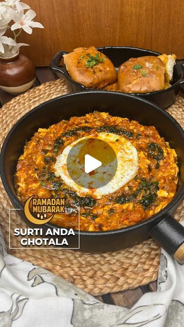 Slurrp App on Instagram: "SURTI ANDA GHOTALA 
This is one anda scam that will make you smile and want you to ask for more! Our #slurrpcommunity member homechef @sonia.sarpal, shares recipe of the popular street food - Surti Anda Ghotala - made with eggs (ofcourse), lots of garlic and dollop of butter.

Make it as snacks or for iftar, it’s sure to be a hit.
Try this at home and share your #andaghotala pic with us in comments.

Ingredients:
2 boiled egg 
50 g butter
1/2 cup finely chopped onion 
1 cup finely chopped tomatoes 
1 chopped green chilli 
1 tsp red chilli powder 
1 tsp pav bhaji masala 
Salt to taste
1/2 cup water
Chopped coriander

For Green garlic butter
1/2 cup chopped green garlic 
50 g butter
Salt to taste
1/2 tsp Red chilli powder 
1 fried egg

Serve hot with toasted pav.

F Anda Ghotala Recipe, Pav Bhaji Masala, Green Garlic, Pav Bhaji, Green Chilli, Red Chilli, Chopped Tomatoes, Chilli Powder, Garlic Butter