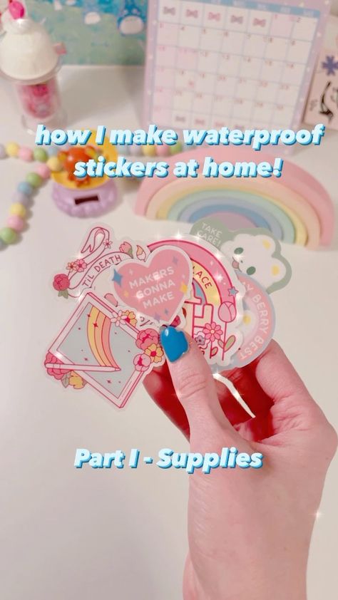 sugarxnova on Instagram: Hey lovelies! 💖 I had a lot of you asking on my last reels about what I use to make stickers so i thought I’d put together a little series… Make Stickers, I Love You Baby, Love You Baby, Waterproof Stickers, Put Together, My Last, On Instagram, Instagram