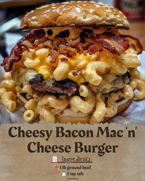 Cheeseburger Wrap, Cheeseburger Wraps, Mac And Cheese Burger, Bacon Mac And Cheese, Burger Patties, Smoked Meats, Cheese Burger, Cheesy Bacon, Yummy Comfort Food