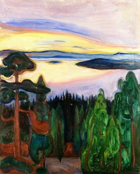 Edvard Munch  View from Nordstrand Norway Landscape, Emil Nolde, German Expressionism, Van Gogh Museum, Edvard Munch, Expressionist Art, Expressionist Painting, 12 December, Fauvism