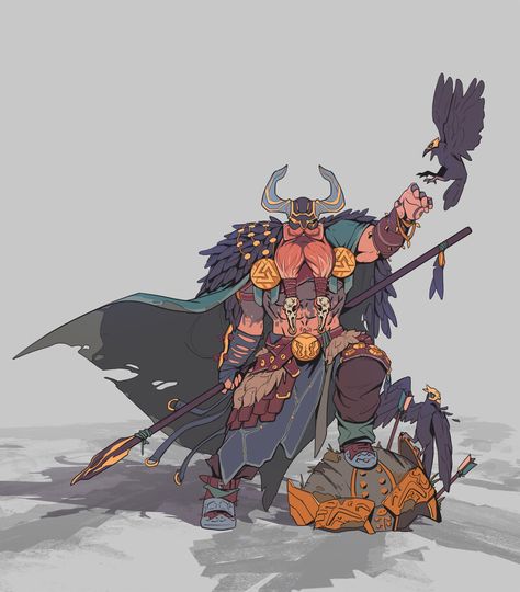 ArtStation - THOR & Valkyrie new design Odin Art, Thor Valkyrie, Viking Character, Job Reference, Norse Gods, Odin Thor, Norse Myth, Rpg Characters, Fiction Idea