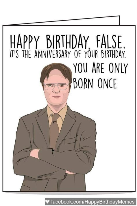 Office Themed Party, Office Birthday Party, Birthday Card Sayings, Office Tv, Happy Birthday Quotes Funny, Office Memes, Office Birthday, Office Quotes, Happy Birthday Meme