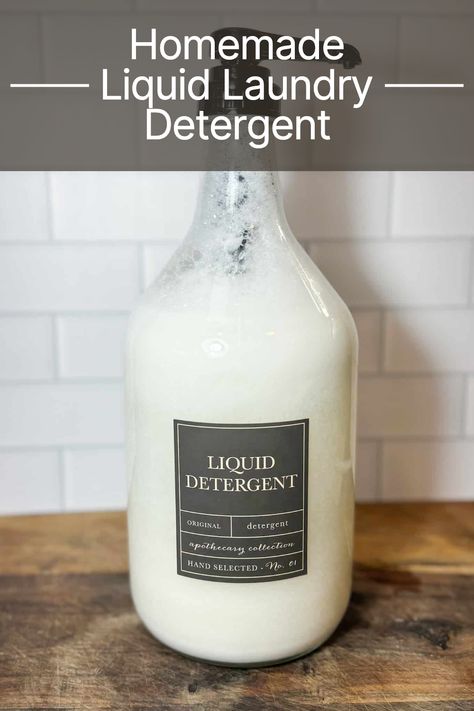 Save money and reduce chemicals with this easy homemade liquid laundry detergent recipe! Made with simple, natural ingredients, this DIY detergent is effective, eco-friendly, and perfect for sensitive skin. Clean your clothes without harsh additives while enjoying fresh, fragrant results. Follow this step-by-step guide to create your own budget-friendly and sustainable laundry solution. Click for the full recipe! Liquid Clothes Detergent, Vinegar Laundry Detergent Recipe, Laundry Liquid Recipe, Clean Homemade Laundry Detergent, Nontoxic Laundry Detergent Recipe, Laundry Detergent Alternative, Best Homemade Liquid Laundry Detergent, Natural Detergent Homemade, Best Homemade Laundry Detergent Recipe