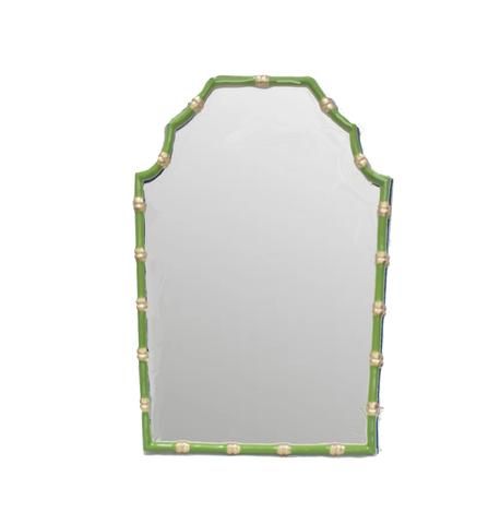 Mirror                           | Dana Gibson Powder Room Sink, Pink Tray, Oversized Wall Mirrors, Dana Gibson, Painted Bamboo, Classic Mirror, Chic Mirror, Bamboo Mirror, Mirror Design Wall