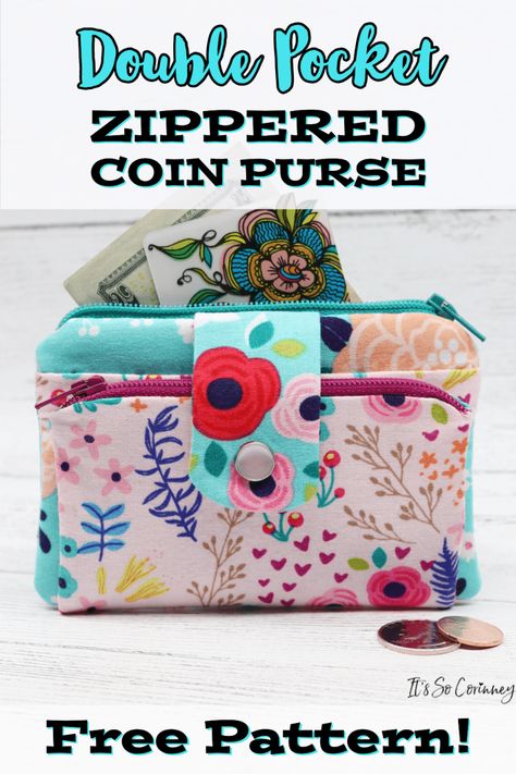 Fabric Change Purse Free Pattern, Diy Coin Purse Pattern Free, Free Coin Purse Pattern, Free Coin Purse Patterns To Sew, Change Purse Pattern Sewing, Small Purse Sewing Pattern, Coin Purse Pattern Free, Diy Coin Purse Pattern, Car Bags