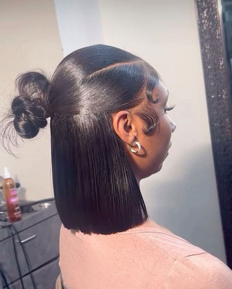 Sleek Ponytail Hairstyles, Birthday Hairstyles, Black Ponytail Hairstyles, Quick Weave Hairstyles, Girls Natural Hairstyles, Protective Hairstyles Braids, Pretty Hair Color, Slick Hairstyles, Dope Hairstyles