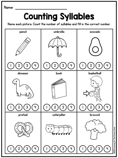 How to Teach Students to Divide Words into Syllables - Learning at the Primary Pond Syllable Worksheet For Grade 1, Syllables For Kindergarten, Syllable Deletion Activities, How To Teach Syllables, Syllabication Worksheets, Syllables Kindergarten, Open And Closed Syllables, Prek Reading, Syllable Division Rules