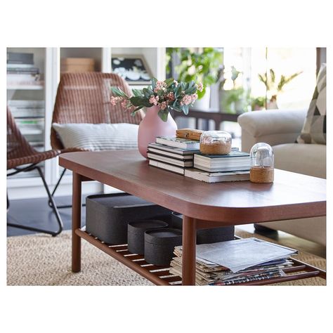 LISTERBY Coffee table, brown, 55 1/8x23 5/8" - IKEA Listerby Coffee Table, Ikea Listerby, Ikea Interior, Table Ikea, Living Room Table Sets, Table Decor Living Room, Table Lamps Living Room, Household Furniture, Spacious Living Room