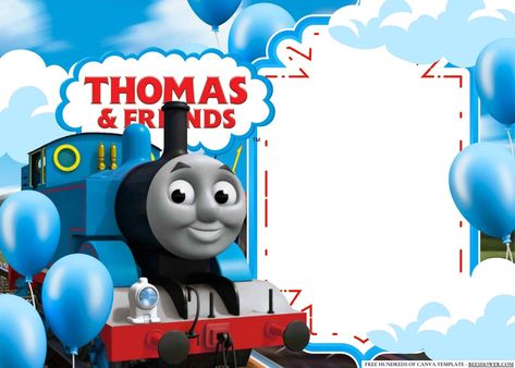 Cool FREE Editable Thomas the Train Birthday Invitations Thomas And Friends Printable, Thomas Train Invitation Template, Thomas Invitations, Thomas The Train Birthday Shirt, Thomas The Train Sublimation, Harry Potter Birthday Invitations, Thomas The Train Birthday, Train Invitation, Thomas The Train Birthday Party