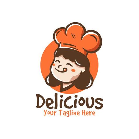 Cute woman slurp tongue cartoon wearing ... | Premium Vector #Freepik #vector #logo #food #people #restaurant Tongue Cartoon, Mascot Illustration, Logo Branding Design, Chef Hat, Illustration Logo, Cute Woman, Logo Branding, Premium Vector, Branding Design