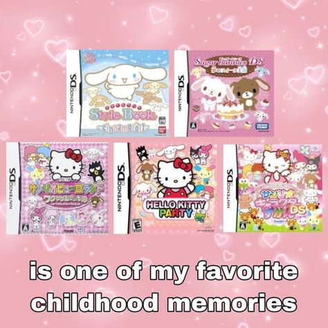 Hello Kitty Ds Game, Ds Games Cute, Cute Ds Games, Sanrio Games, Modded 3ds, Pink 3ds, 3ds Games, Nintendo 3ds Games, Gameboy Games