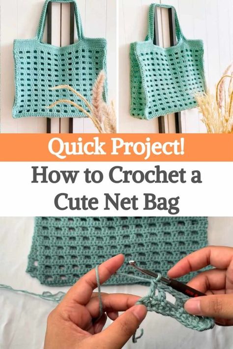 Crochet Pattern Shopping Bag, Crochet Net Bag Pattern Free, Crochet Shopping Bag Pattern, Crochet Net Bag, Crochet Grocery Bag, Shopping Bag Pattern, Crochet Tote Pattern, Fast Crochet, Crochet Basket Pattern Free