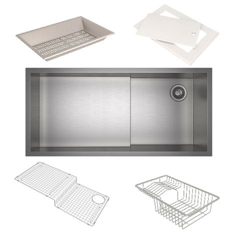 Sink With Accessories, House Of Rohl, Workstation Sink, Stainless Sink, Sink Grid, Basin Design, Interior Design Awards, Stainless Steel Sink, Single Basin