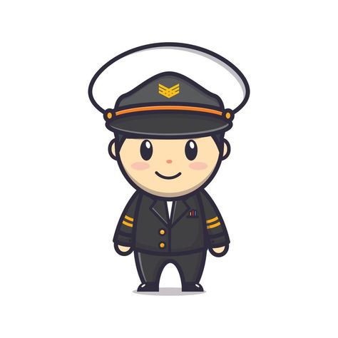 Pilot Character Design, Pilot Illustration, Pilot Cartoon, Airplane Cartoon, Mascot Illustration, Pilot Uniform, Airplane Decor, Cartoon Mascot, Airplane Pilot