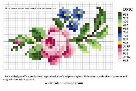 Roland-designs.: Free cross stitch pattern + Emilie's knitting Free Cross Stitch Pattern, Rose Cross Stitch Pattern, Small Leaves, Tiny Cross Stitch, Pola Kristik, Cross Stitch Patterns Flowers, Mini Cross Stitch, Book Marks, Cross Stitch Borders