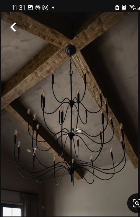 Early American Style, Farmhouse Chandeliers, Candle Sleeves, Black Chandelier, Early American, Music Room, American Style, Wrought Iron, Chandeliers