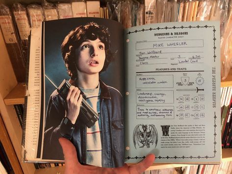 Stranger Things Companion Book Features D&D Character Sheets Wise Character, Will The Wise, Cool Slime Recipes, Stranger Things 2, Character Sheets, Stranger Things Steve, Finn Wolfhard, I Call You, Stranger Things Netflix