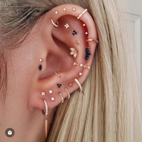 Piercings Oreja Aesthetic, Ideas Para Piercings En La Oreja, Pirsing Ideas, Piercings 2023, Multiple Ear Piercings Aesthetic, Ear Piercing Ideas Aesthetic, Piercing Names, Pisces Constellation Ear Piercings, Girly Jewelry Peircinhx Conch