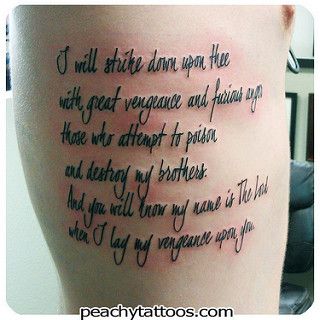 Bible Scripture Tattoos, Pulp Fiction Tattoo, 17 Tattoo, Support Tattoo, Ezekiel 25 17, Bible Quote Tattoos, Scripture Tattoos, Bible Verse Tattoos, Brother Tattoos