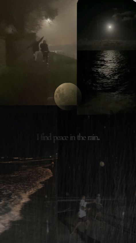 #rain #aesthetic #moon #beach #nights Rain And Moon Rainy Night, Moon And Rain Aesthetic, Dark Rain Aesthetic Wallpaper, Night Rain Aesthetic, Rainy Night Aesthetic, Beach Nights, Phone Wallpapers Vintage, Rain Aesthetic, Aesthetic Moon