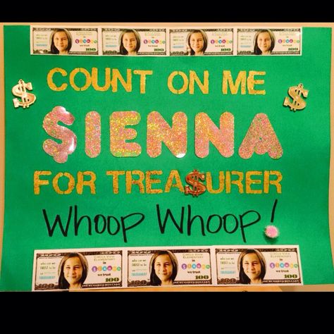 Class treasurer poster Treasurer Poster Ideas, Student Government Posters, Slogans For Student Council, School Campaign Ideas, School Campaign Posters, Student Council Campaign Posters, School Campaign, Student Council Campaign, Student Leadership