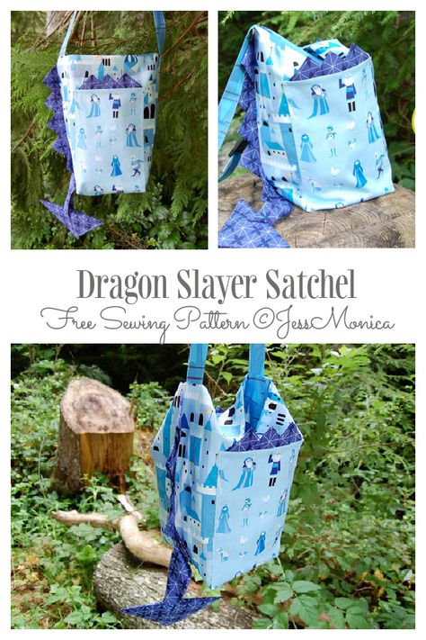 Dragon Slayer Satchel Bag Free Sewing Pattern | Fabric Art DIY