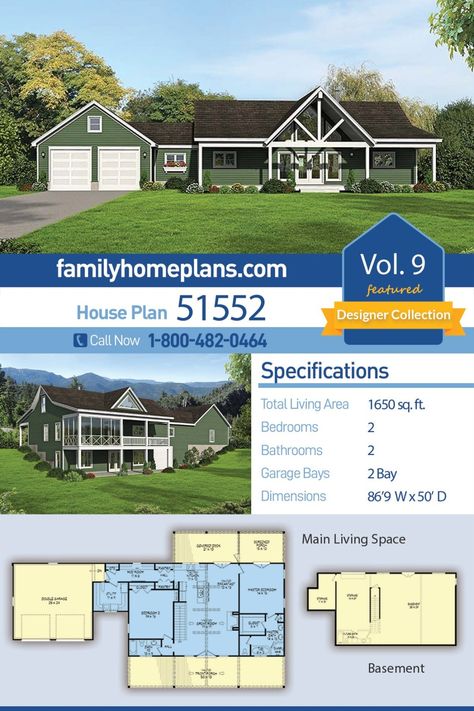 1600 Sq Ft House Plans With Walkout Basement, 3 Bedroom House With Basement, Basement Foundation, Garage Build, Room Pantry, Large Bedrooms, Basement House Plans, Basement Floor Plans, Building A Porch