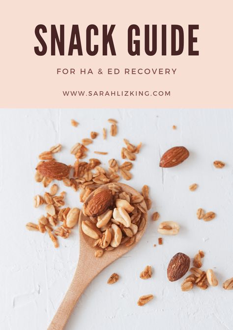 hypothalamic amenorrhea snack guide Recovery Meal Plan Ideas, Recovery Meals, Sarah King, Recovery Food, Menstrual Health, Food Rules, Snack Options, 500 Calories, Calorie Counting