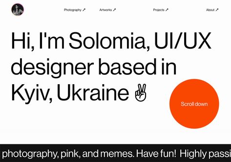 Solomia Kravets Portfolio - CSS Winner Pdf Portfolio Design, Website Design Portfolio, Website Design Inspiration Layout, 포트폴리오 레이아웃, Ui Ux Designer, Portfolio Design Layout, Portfolio Website Design, Ux Designer, Portfolio Site