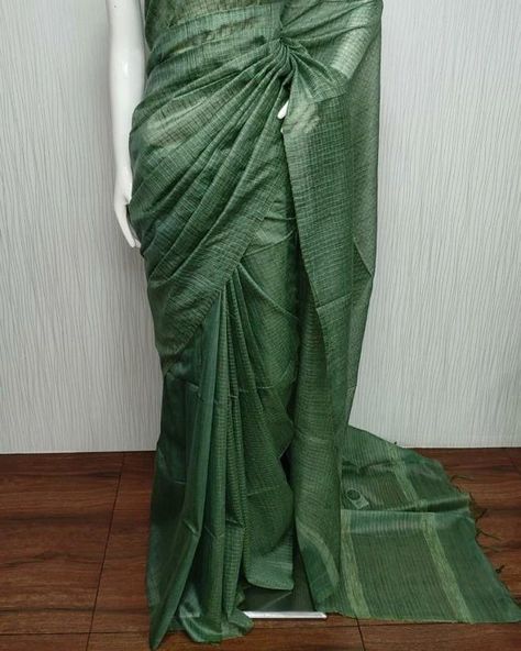 ***JUTE SILK SAREE WITH KANTHA STITCH ~Length Saree 5.5 meter Blouse 1 meter CODE : HP000780 DM / Whatsapp for Booking.. **Humble Pleats offers worldwide shipping shipping charges are based on the weight of the item and the destination. **Accepts online payments. Do not offer exchanges, cash on delivery, or returns - except for damaged products. In the case of a damaged product, it must be in its original condition in order to be eligible for a return.***Light smudges, mild colour diffe... Jute Silk Saree, Saree Styling, Saree Traditional, Traditional Saree, Kantha Stitch, Saree Look, Traditional Sarees, Unboxing Video, Bollywood Fashion