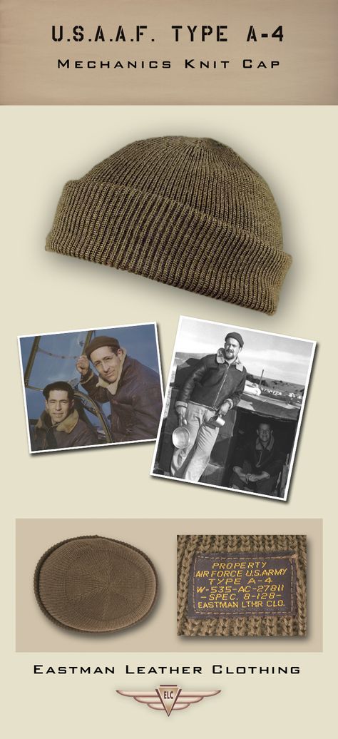 WATCH CAP Mens Fashion Retro, Knit Caps, Revival Clothing, Leather Clothing, Watch Cap, Jackets Men Fashion, Types Of Jackets, Man Set, Military Men