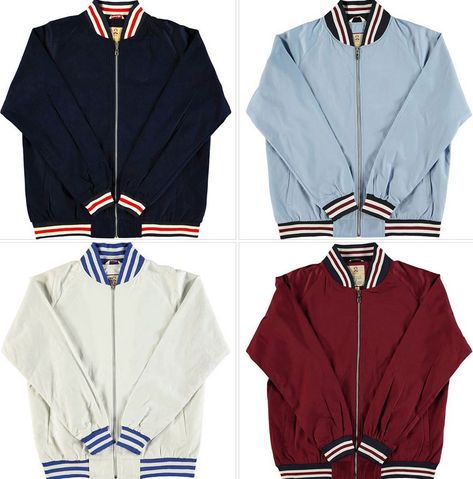 I think these have been around a little while, but it is the first time I have featured these budget monkey jackets by Real Hoxton. A great alternative to the Fred Perry bomber at a fraction of the price. Lots of colours too. Mens Dressy Casual, Monkey Jacket, 70s Childhood, Label Ideas, Football Casuals, Mod Fashion, Iconic Style, Dressy Casual, Fashion Labels