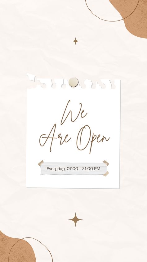 Beige Aesthetic We Are Open Instagram Story Canva Template #goodwarestd #canva #luoffa #template We Are Open For Business Posts Aesthetic, Instagram Story Ideas Aesthetic Business, We Are Open Instagram Story, New Store Opening Instagram Post, We're Open Instagram Post, We Are Open For Business Posts, Salon Instagram Story Ideas, We Are Open Instagram Post, Boutique Instagram Posts Ideas